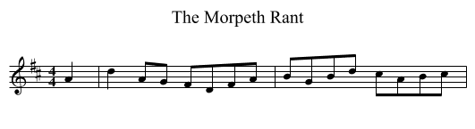 The Morpeth Rant - staff notation