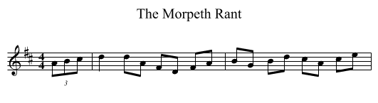 The Morpeth Rant - staff notation