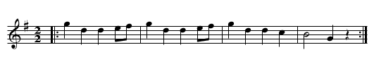 The Morris March (Winster Processional) - staff notation