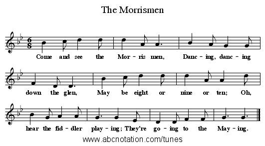 The Morrismen - staff notation
