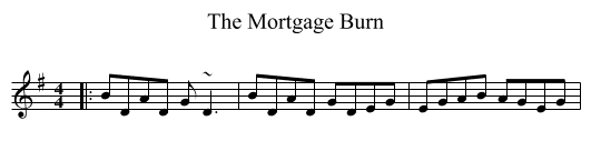 The Mortgage Burn - staff notation