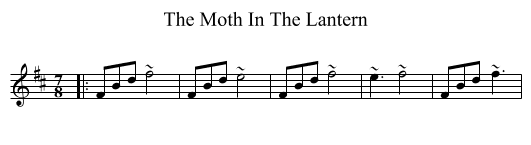 The Moth In The Lantern - staff notation