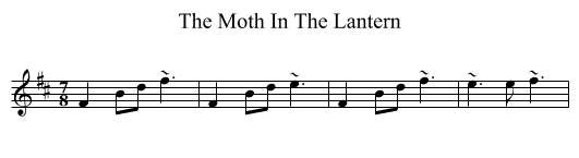 The Moth In The Lantern - staff notation