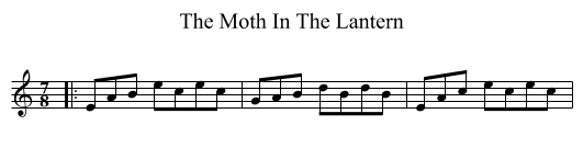 The Moth In The Lantern - staff notation
