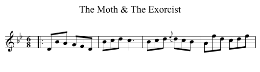 The Moth & The Exorcist - staff notation