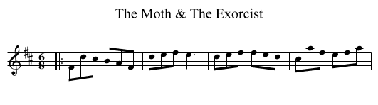 The Moth & The Exorcist - staff notation