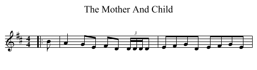 The Mother And Child - staff notation