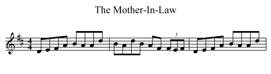 The Mother-In-Law - staff notation