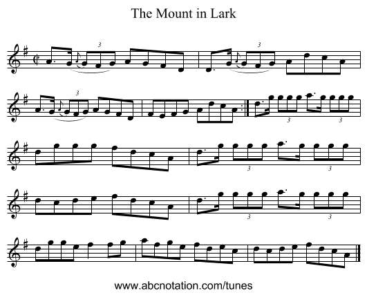 The Mount in Lark - staff notation