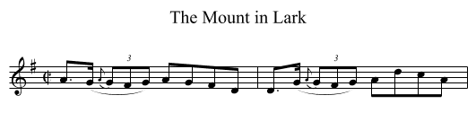 The Mount in Lark - staff notation