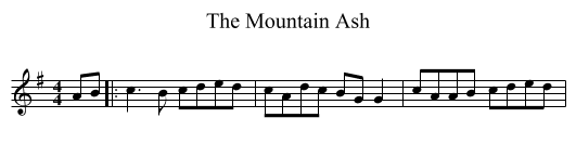 The Mountain Ash - staff notation