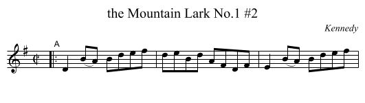 the Mountain Lark No.1 #2 - staff notation