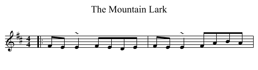 The Mountain Lark - staff notation