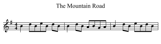 The Mountain Road - staff notation