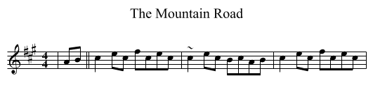 The Mountain Road - staff notation