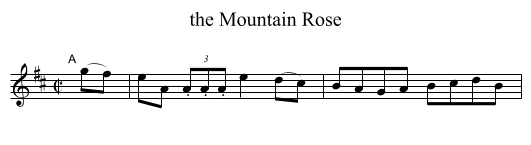 the Mountain Rose - staff notation