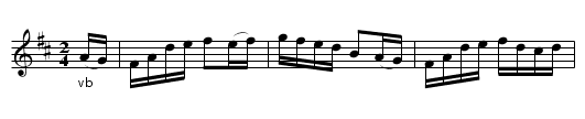 The Mountain Top  (hornpipe) 1583 - staff notation