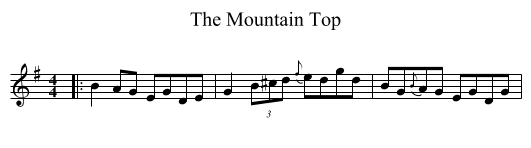 The Mountain Top - staff notation