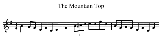 The Mountain Top - staff notation