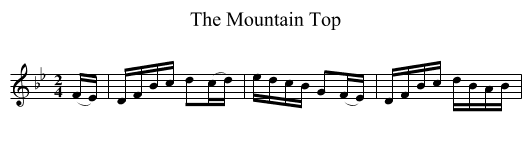 The Mountain Top - staff notation