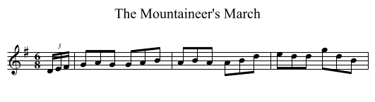 The Mountaineer's March - staff notation