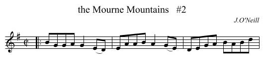 the Mourne Mountains   #2 - staff notation