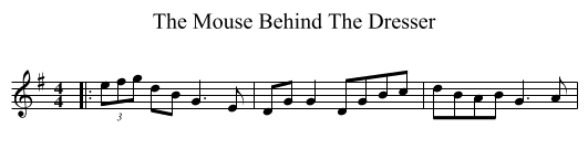 The Mouse Behind The Dresser - staff notation