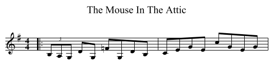 The Mouse In The Attic - staff notation