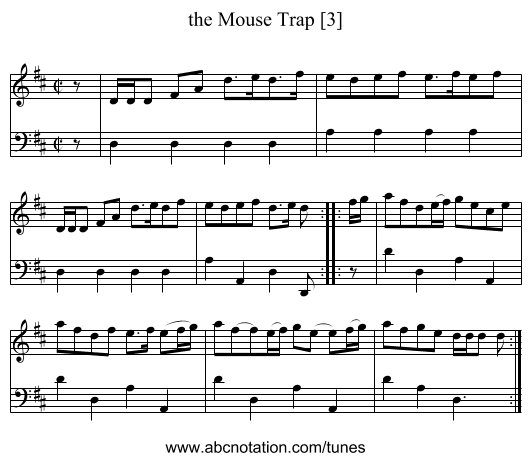 the Mouse Trap [3] - staff notation