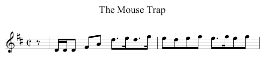 The Mouse Trap - staff notation