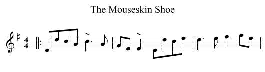 The Mouseskin Shoe - staff notation