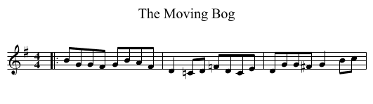 The Moving Bog - staff notation