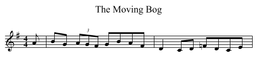 The Moving Bog - staff notation
