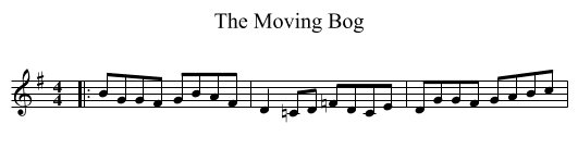 The Moving Bog - staff notation