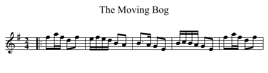 The Moving Bog - staff notation