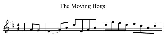 The Moving Bogs - staff notation