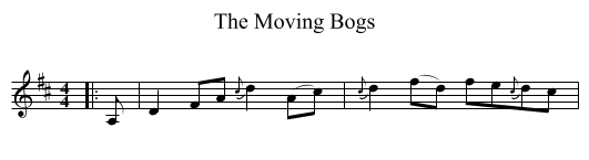 The Moving Bogs - staff notation