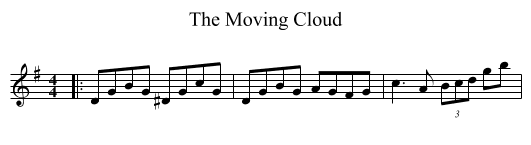 The Moving Cloud - staff notation
