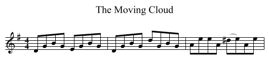 The Moving Cloud - staff notation