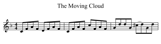 The Moving Cloud - staff notation