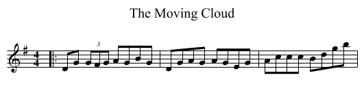 The Moving Cloud - staff notation