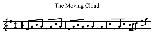 The Moving Cloud - staff notation