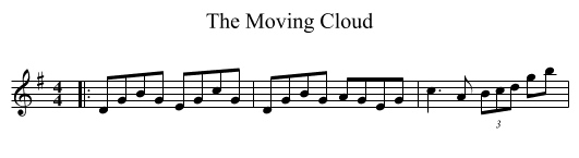 The Moving Cloud - staff notation