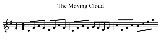 The Moving Cloud - staff notation