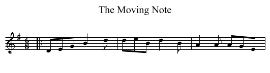 The Moving Note - staff notation
