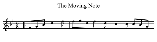 The Moving Note - staff notation