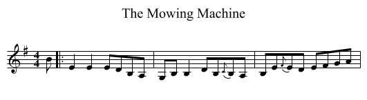 The Mowing Machine - staff notation
