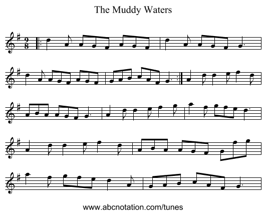 The Muddy Waters - staff notation