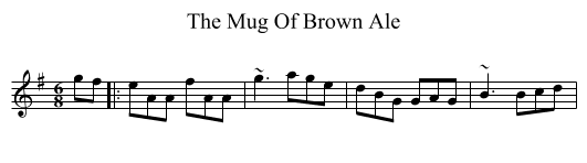 The Mug Of Brown Ale - staff notation