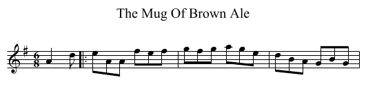 The Mug Of Brown Ale - staff notation
